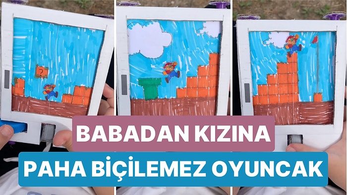 Kızına Evdeki Basit Malzemelerle Muazzam Bir Gameboy Yapan Yaratıcı Baba