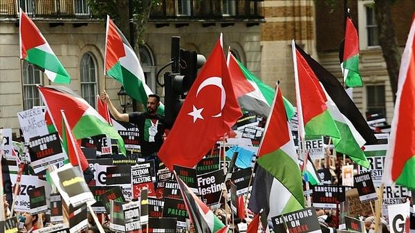 Öte yandan bazı ülkelerde Filistin'e destek yürüyüşleri engelleniyor.