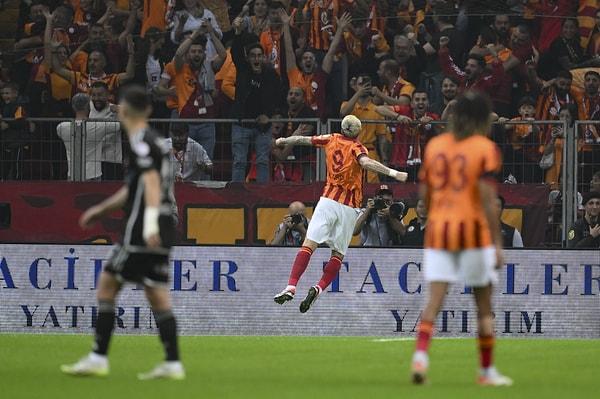 26. dakikada Beşiktaş defansının arasında topla buluşan Mauro Icardi, düzgün bir vuruşla takımını 1-0 öne geçirdi.