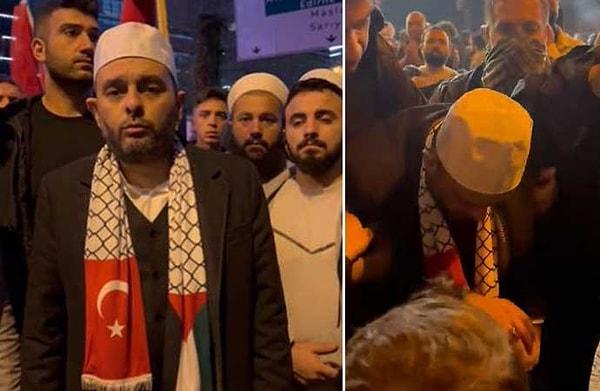 Polisin müdahale ettiği protestolarda açıklamalarıyla sıkça gündem yaratan imam Halil Konakçı sıkılan biber gazından epey etkilenmişti.