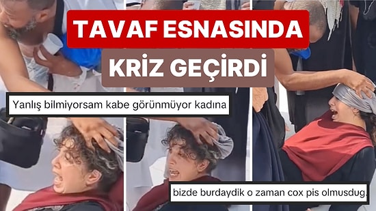 Kabe'de Tavaf Esnasında Kriz Geçiren Kadının Görüntüleri Sosyal Medyada Gündem Oldu