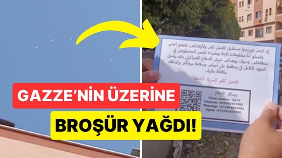 Esirlerle İlgili Bilgi Verenler Ödüllendirilecek: İsrail, Gazze'nin Üzerine Broşür Yağdırdı