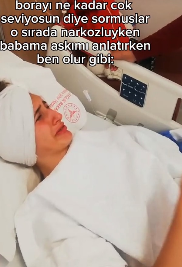 Ameliyat sonrası duygusallaşan genç kızın anne ve babasına erkek arkadaşını sorduğu tatlı halleri sosyal medyada viral oldu.