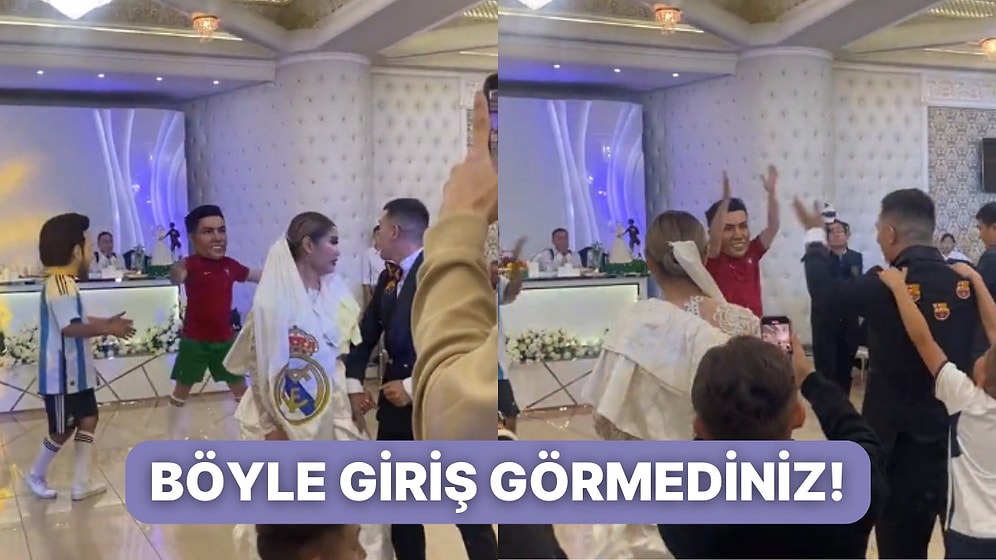 Futbol Sevdalısı Çiftin Düğününe Messi ve Ronaldo Kostümlü Animatör Getirmeleri TikTok'ta Viral Oldu