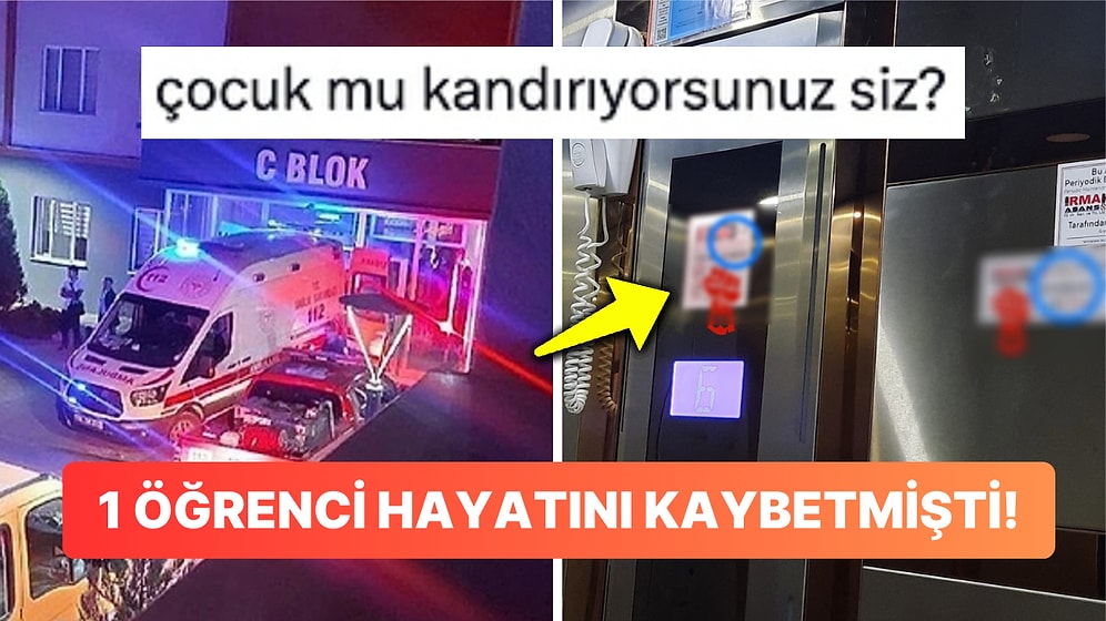 KYK Kız Yurdunda Yaşanan Facianın Ardından Asansörün İçindeki Yazı Gündem Oldu!