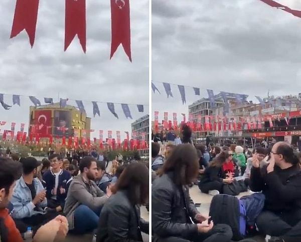 Yurtta gösterilen tepkilere müdahale edilirken, üniversite öğrencileri de bu sefer Aydın kent meydanında oturma eylemi başlattılar.