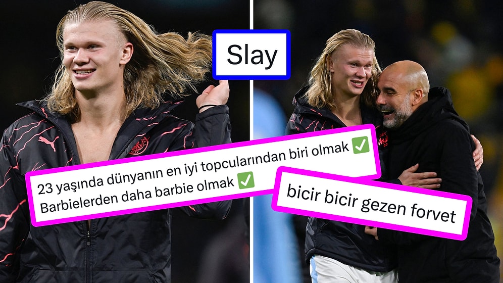 Manchester City'nin Yıldızı Erling Haaland'ın Rüzgarda Savurduğu Saçları Goygoycuların Diline Düştü