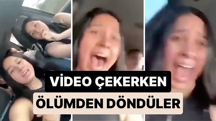 Bir Grup Arkadaş Arabada Dans Ederek Video Çekmeye Çalışırken Ölümden Döndü