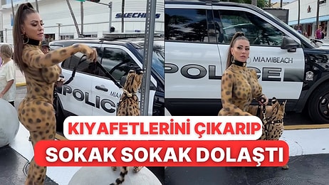 Instagram Ünlüsü Francia James Çıplak Vücudunu Boyayarak Sokakta Gezdi