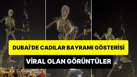 Dubai'de Cadılar Bayramı İçin Hazırlanan Drone Gösterisi Sosyal Medyada Viral Oldu