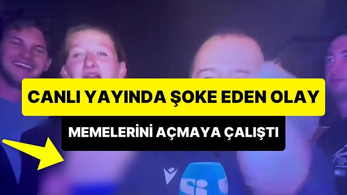 Canlı Yayın Yapan Muhabirin Zor Anları: Kameranın Kadrajına Giren Kadın Memelerini Açmaya Çalıştı