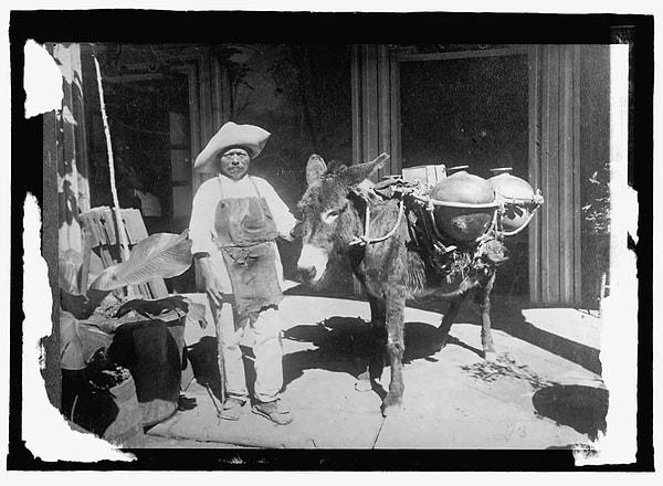 15. Seyyar su satıcısı, Meksika'da 1909 ila 1920 yılları arası.