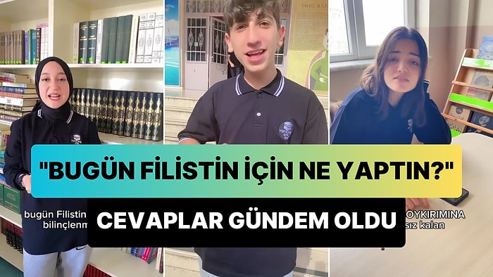 Öğretmenin Sorduğu 'Bugün Filistin İçin Ne Yaptın?' Sorusuna Verdikleri Cevaplarla Gündem Olan Öğrenciler