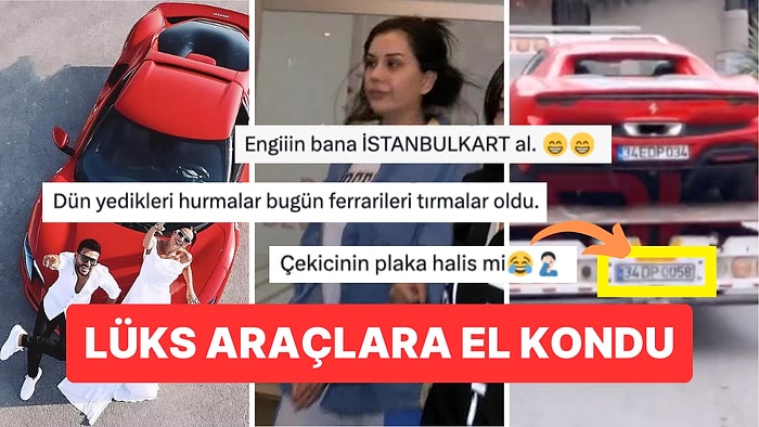 Dilan Polat ve Engin Polat'ın Lüks Arabalarının Emniyet Müdürlüğü Önünde Sergilenmesi Dillere Düştü