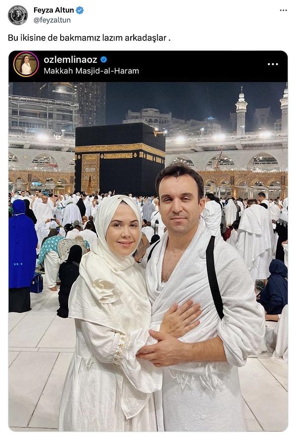 Feyza Altun, geçtiğimiz saatlerde "Bu ikisine de bakmamız gerek arkadaşlar" diyerek sosyal medya fenomeni Özlem Altınok Öz ve doktor eşi Tayyar Öz'ü işaret etti.