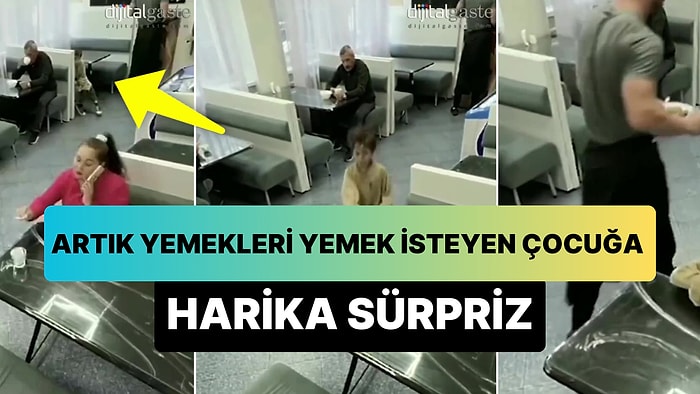 Artık Yemekleri Yemek İsteyen Çocuğa Harika Bir Sürpriz Yapan Garson