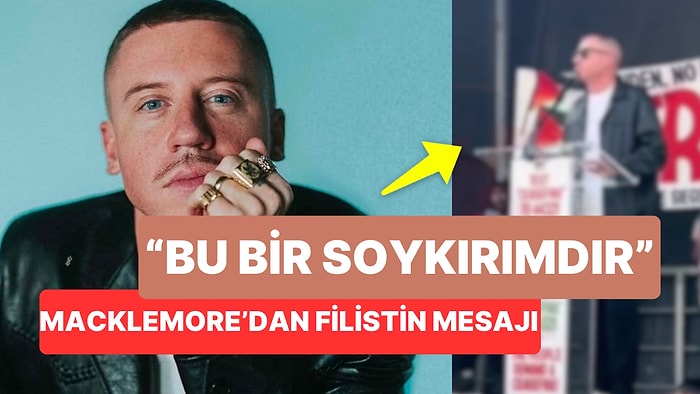 Ünlü Rapçi Macklemore "Özgür Filistin" Mitinginde: "Bu Bir Soykırımdır" Diyerek Filistin'e Destek Verdi