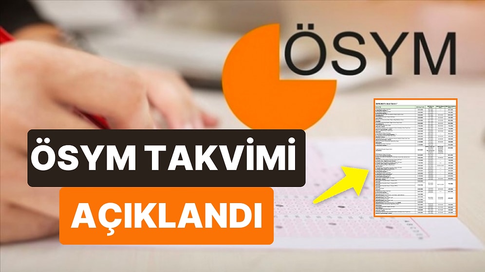 ÖSYM 2024 Yılı Sınav Takvimi Yayınlandı! YKS, KPSS, ALES ve YDS Sınav Tarihleri Belli Oldu!