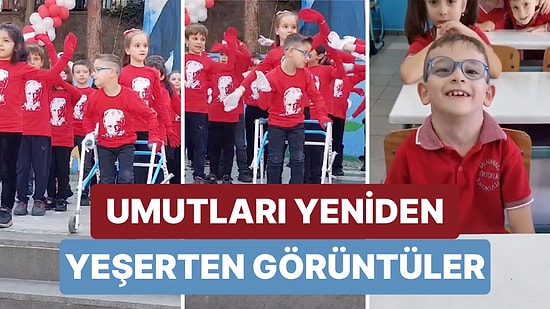 29 Ekim'de Serebral Palsili Bir Çocuğun Gösterilerde En Önde Yer Aldığı Görüntüler Umutları Yeniden Yeşertti
