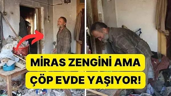 Aydın'da komşuların şikayeti üzerine gidilen evden 20 kamyon çöp çıktı. Evde yaşayan ve evin sahibi olan adamın ise milyoner olduğu öğrenildi.