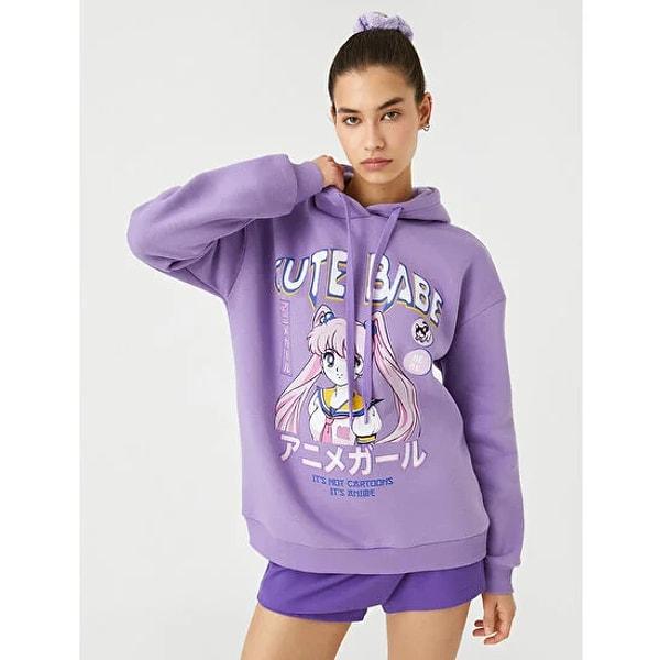 10. Rahat giyimi sevenler için lila rengi çok tatlı bir sweatshirt.