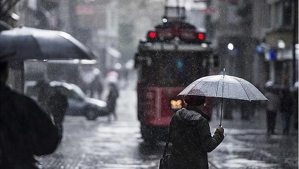 Yağışların, İstanbul, Tekirdağ, Kocaeli, Sakarya ve Yalova’da yerel kuvvetli (21-50 kg/m2) olması bekleniyor.