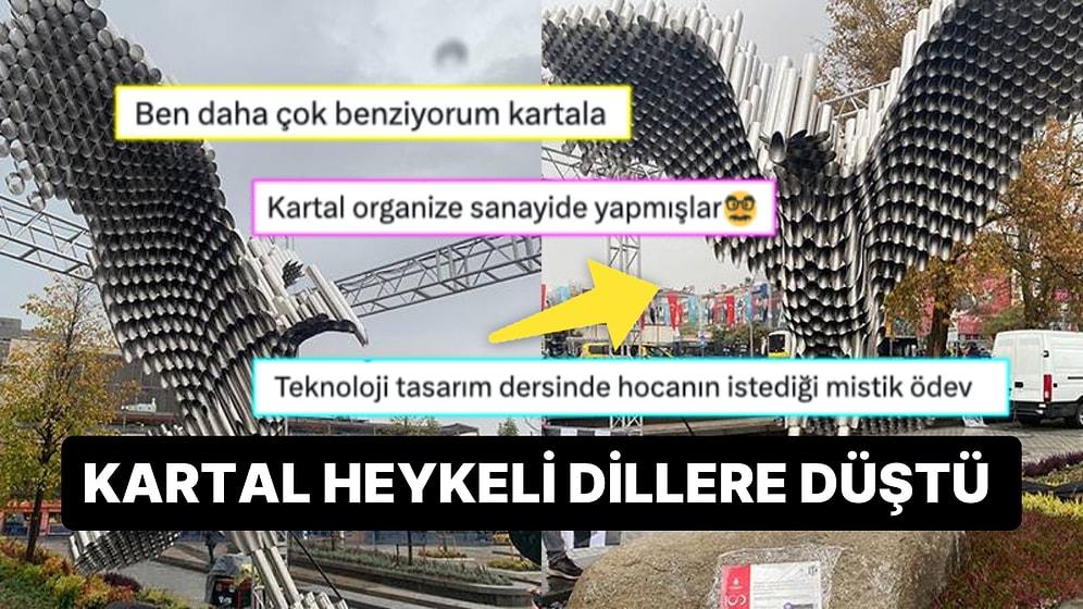 Beşiktaş'ın 120. Yılı Anısına Yaptırdığı Borulardan Oluşan Kartal Heykeli Dillere Düştü