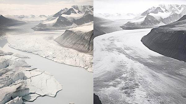 Bulgular, 1890 ile 1999 yılları arasında Grönland buzullarının yılda ortalama 7,7 metre geri çekildiğini gösteriyor ancak son yirmi yılda bu hız yılda ortalama 14,8 metreye çıktı.