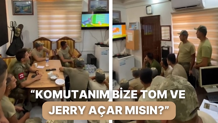 Tüm Askerlerin Toplanıp Pür Dikkat Tom ve Jerry İzlediği Komik Anlar