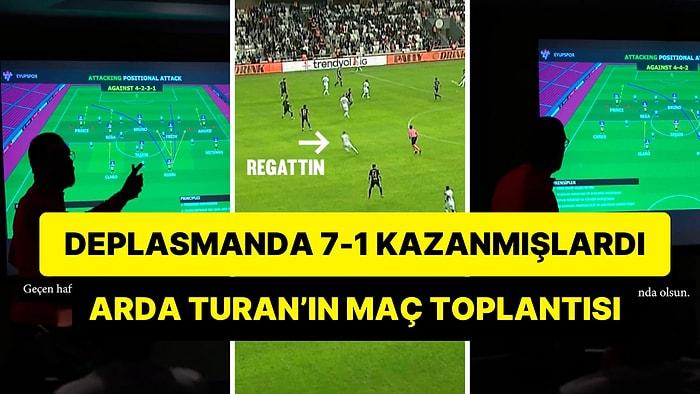 Arda Turan'ın Maç Toplantısında Futbolcularına Verdiği Taktiklerle Karşılaşmanın Şifresini Çözdüğü Anlar