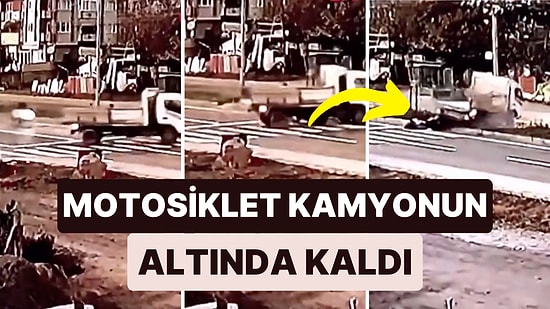 Bir Motosiklet Yaya Geçidinden Yan Yola Geçmeye Çalışan Kamyonun Altında Kaldı