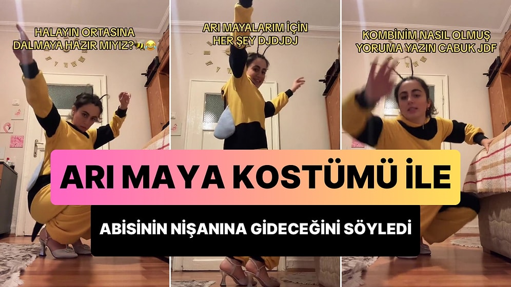 Arı Maya Kostümü ile Abisinin Nişanına Gideceğini Söyleyen Kadının Viral Olan Paylaşımı