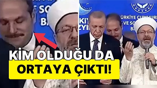 Diyanet İşleri Başkanı Dua Ederken Cumhurbaşkanı Erdoğan'ın Arkasındaki Kişi Gülme Krizine Girdi