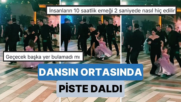 Düğünde Damat Hazırladığı Kareografiyi Sergilerken Pistin Ortasından Geçen Kadın Sinirleri Bozdu