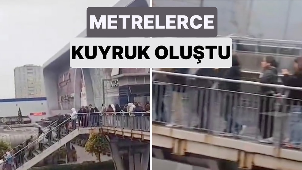 Kasım İndirimlerini Bekleyenler İstanbul'da Bir Alışveriş Merkezinin Önünde Metrelerce Kuyruk Oluşturdu