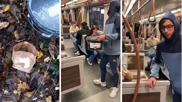 Üzerine pislik dolu kova boşaltılan 19 yaşındaki metro yolcusunun da polise şikayette bulunduğu açıklandı.