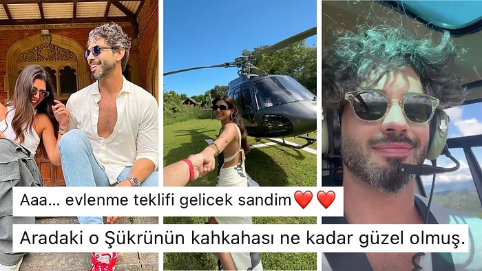 Taze Aşıklar Sibil Çetinkaya ve Şükrü Özyıldız Çifti Bu Defa Aşklarını Uçarak Yaşıyorlar!