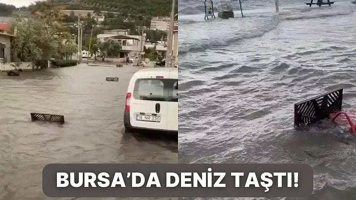 Kuvvetli Yağış Sebebiyle Bursa'da Deniz Taştı: Vatandaşlar Zor Anlar Yaşadı
