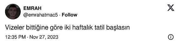 Sınavın ardından kişinin kendine verdiği o gayrı resmi tatilin dayanılmaz hafifliği...