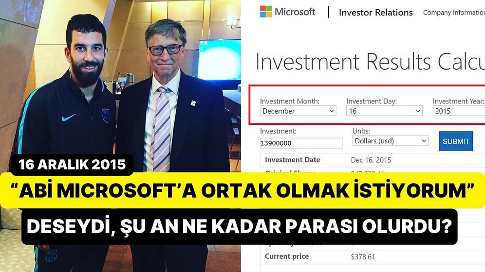 Arda Turan, Bill Gates ile Çektirdiği Efsane Fotoğrafta Parasını Elden Teslim Etseydi Ne Kadar Kazanırdı?