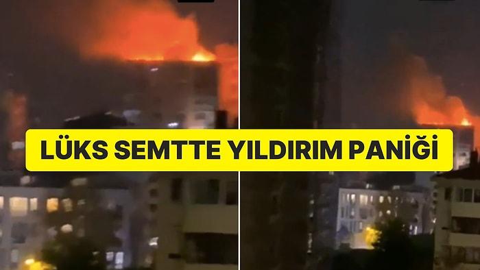 İstanbul’da Lüks Semtte Yıldırım Paniği: Bir Evin Çatısında Yangın Çıktı