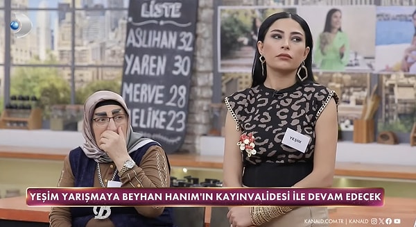 Yeşim yarışmaya kayınvalidesi Beyhan Hanımın, kayınvalidesiyle devam edecek denildi!