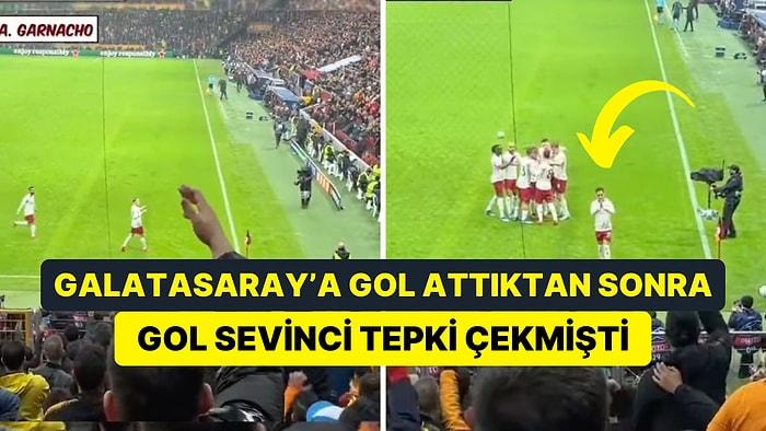 Galatasaray'a Gol Atan Garnacho'nun Tepki Çeken Sevinci Sırasında Antony'nin Tribünlerden Özür Dilediği Anlar