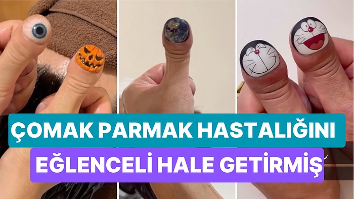 "Çomak Parmak" Rahatsızlığı Bulunan Kuaförün Birbirinden Eğlenceli ve Yaratıcı Nail Art Tasarımları