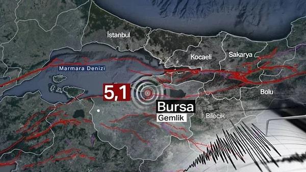 Bursa'nın Mudanya açıklarında saat 10.42'de meydana gelen deprem İstanbul başta olmak üzere çevre illerde de paniğe sebep oldu.