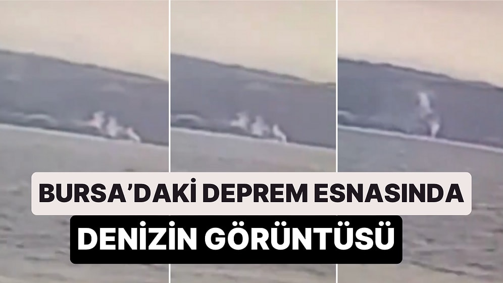 Bursa'da Meydana Gelen 5.1'lik Deprem Esnasında Denizin Ortasından Yükselen Dumanın Görüntüsü Ortaya Çıktı