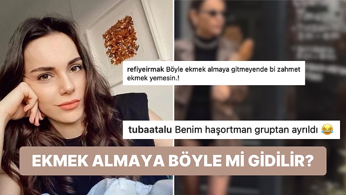 Yağmur Tanrısevsin'in Fırından Ekmek Alma Kombini Sosyal Medya Kullanıcılarına Kendini Sorgulattı