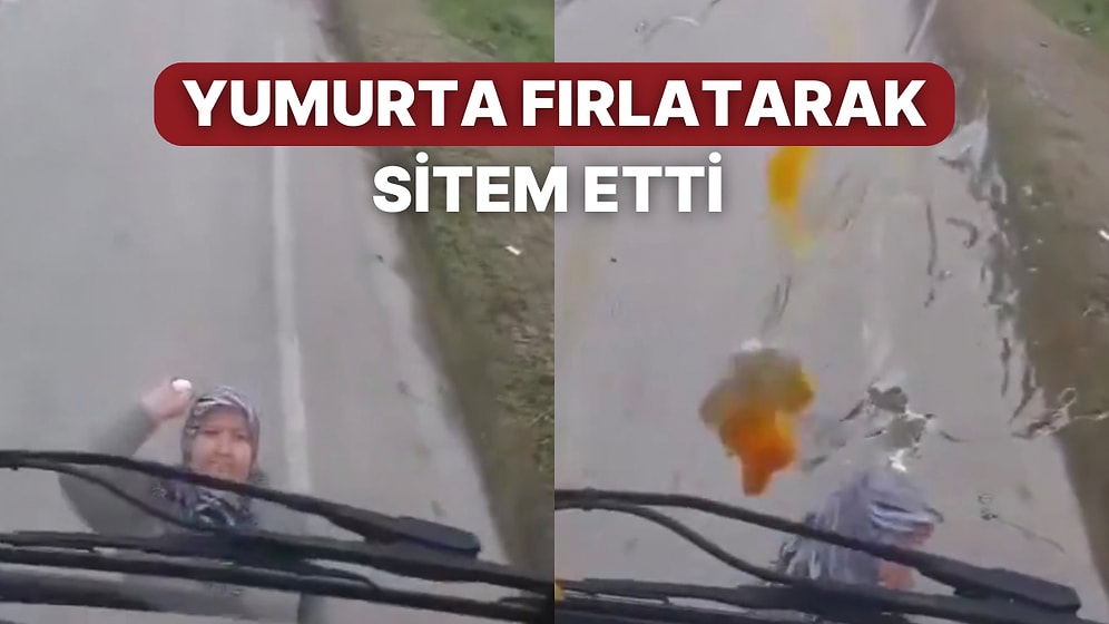 Tır Şoförü Evinin Önüne Park Edince Yaşlı Kadın Tepkisini Yumurta Fırlatarak Gösterdi