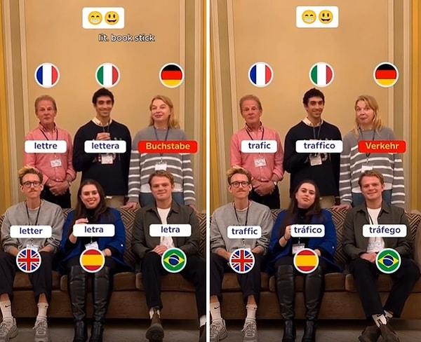 Öğrenmesi ve konuşması oldukça zor bir dil olan Almancanın diğer diller ile karşılaştırıldığı anlar ise sosyal medyada viral oldu.