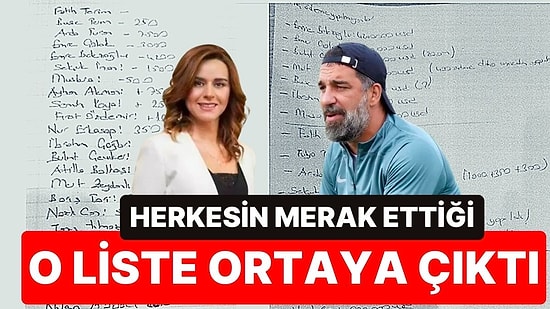 Seçil Erzan’ın Arda Turan’ın İsteğiyle El Yazısıyla Yazdığı Borçlu Listesi Ortaya Çıktı